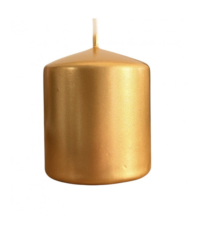 Świeca walec mała 7 cm złoty metalik | PomPom Candles